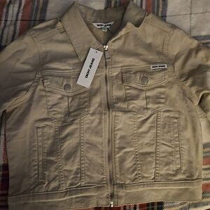 DKNY Beige Zip-Up Jacket
